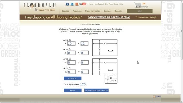 Square Footage Estimator Flooring Tutorial on FloorMall.com смотреть онлайн