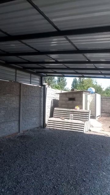 Навіс для авто + ворота #забор #дверь #решётка #кованые смотреть онлайн