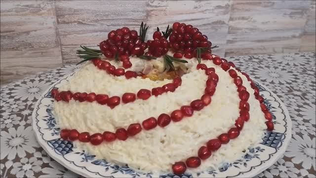 Новогодний салат. Гранатовый браслет. ПОПУЛЯРНЫЙ САЛАТ. Салат на Новый Год , новогодний стол смотреть онлайн