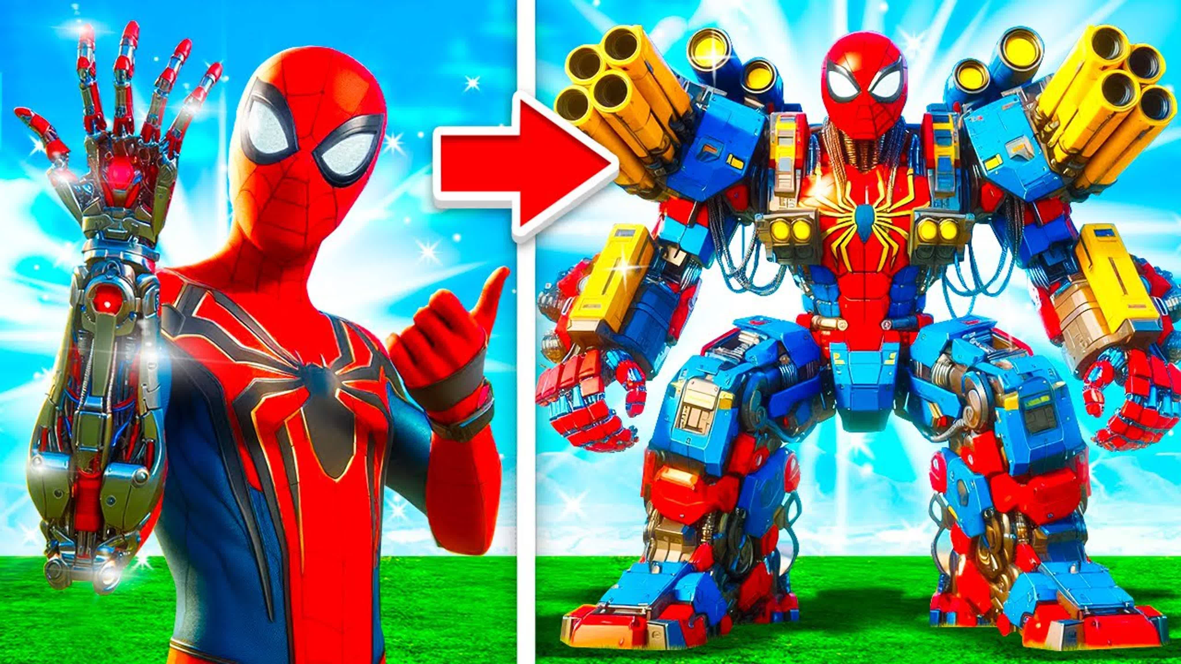 Прокачал Человека Паука в робота Человека Паука в ГТА5! (GTA 5 Online) смотреть онлайн