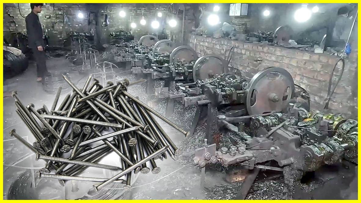 Производство гвоздей. Как это делают в Пакистане! смотреть онлайн