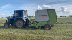 Пресс подборщик Claas Rollant 66. Заготавливаем сено.