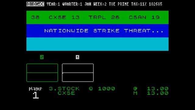 MIMEX - MICRO STOCK MARKET EXCHANGE (2024) ZX Spectrum смотреть онлайн