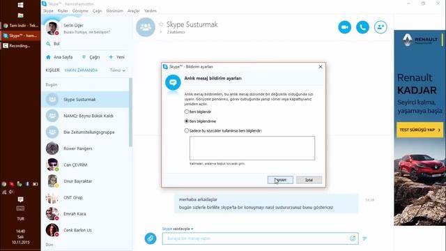 Skype'da Konuşma Nasıl Susturulur? смотреть онлайн
