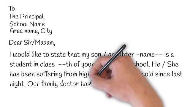 Letter from parents to principal for sick leave | Smart learning tube смотреть онлайн