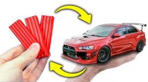 Лепим Mitsubishi LANCER X из Пластилина! ЛЕГЕНДАРНЫЙ Спорткар
