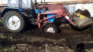 Вывоз навоза. Мтз 82