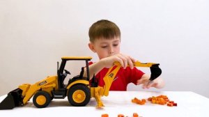 Bruder JCB экскаватор-погрузчик для детей. Рабочие машинки - Bruder Excavator JCB Midi CX М1:16