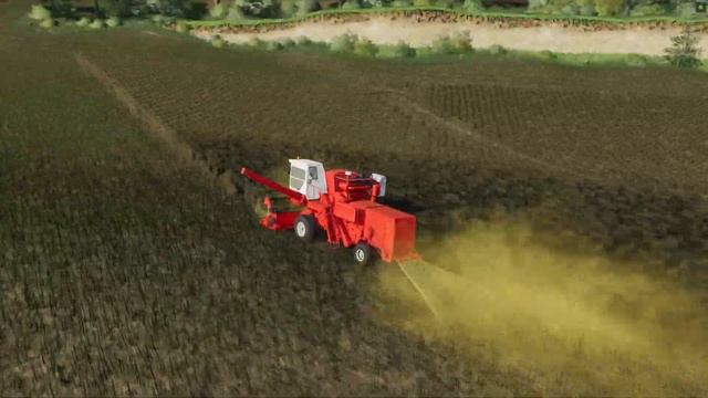 FS19 Timelapse #26 Уборка рапса, сои, комбайны НИВА СК-5М/Эффект, КАМАЗ-55111 смотреть онлайн