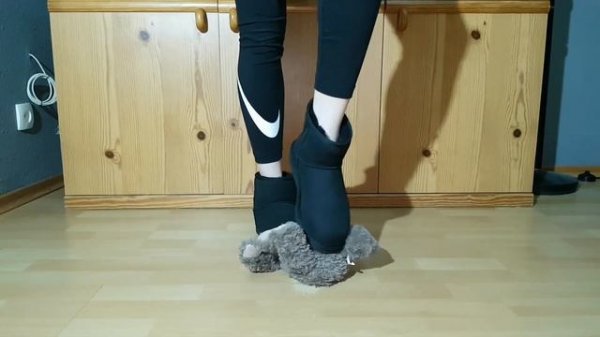 Black mini Ugg and white ankle socks trample tedy bear #SOFIAARMAZZI