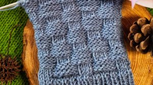 Шахматный узор для носочков / Простые узоры спицами схема.