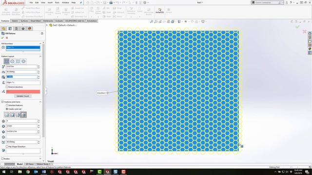 SOLIDWORKS - How to Create a Honeycomb Fill Pattern смотреть онлайн