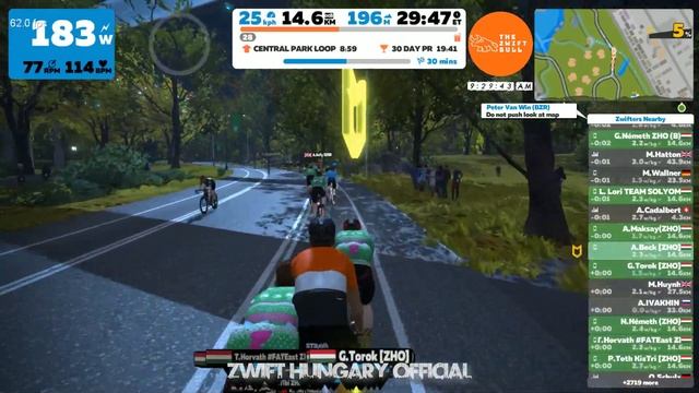 Zwift Hungary group ride AM 2018/12/23 смотреть онлайн