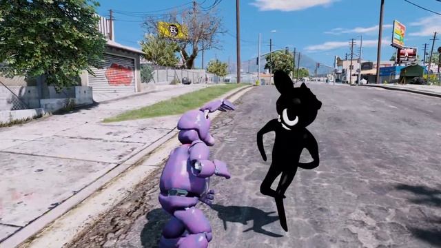 ANIMATRONICS MOVIE VS FAMILIA CARTOONCAT ASSOMBRADOS? | GTA V Five Nights At Freddy's