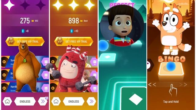 Grizzy And The Lemmings 🆚 Paw Patrol Marshal 🆚 Oddbods Newt 🆚 Bluey Bingo.🎶 Who Is Best?