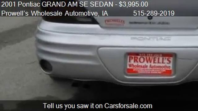 2001 Pontiac GRAND AM SE SEDAN - for sale in Des Moines, IA смотреть онлайн