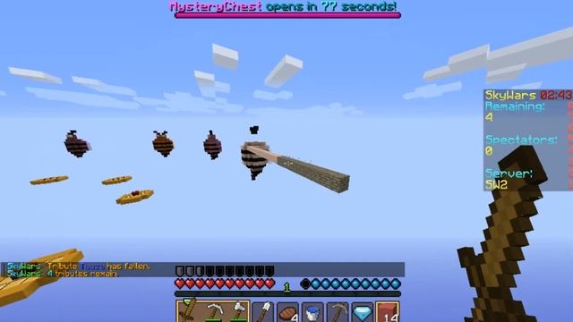 Играю в майнкрафт в режим SkyWars Новый рисурс пак!!! смотреть онлайн