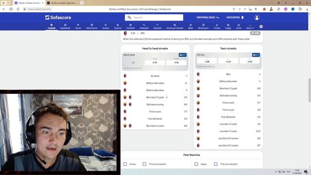 Рома Милан прогноз и ставка на футбол / Прогноз на матч 01.09.23 смотреть онлайн