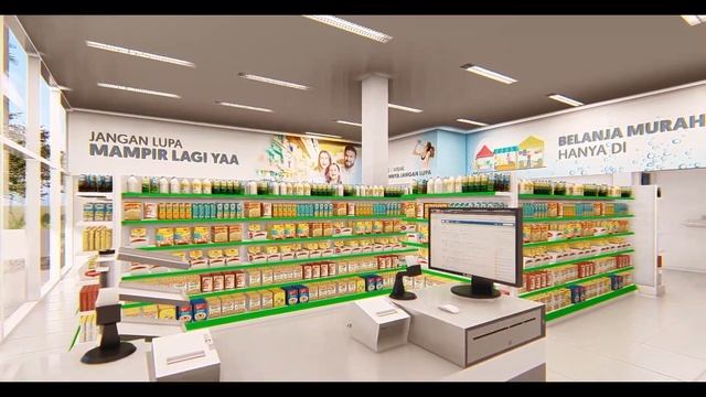 Desain Ruko Putih Mart di Tanjung Palas, Kalimantan Utara - Mini Market Design - Lumion 9 Animation смотреть онлайн