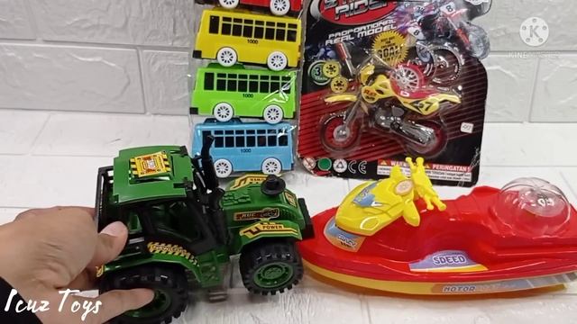 unboxing mainan bus tayo, motor boat, motocross, traktor смотреть онлайн