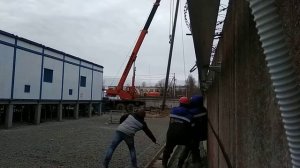 Подъем 25 метровой мачты за 5 минут