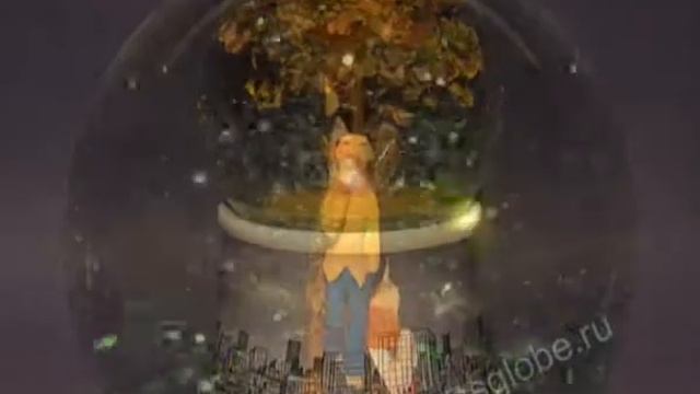 Шар со снегом "Под деревом" / Glassglobe.ru / смотреть онлайн