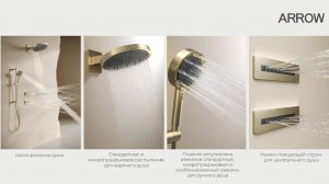 Скрытая душевая система ARROW ARQ14H889CG золото