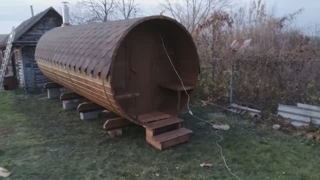 Баня бочка 6 метров на 3 секции купить в Арзамасе. смотреть онлайн