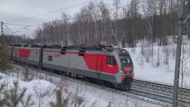 Интенсивное движение грузовых поездов РЖД на Транссибе | Длинные грузовые поезда в Сибири смотреть онлайн