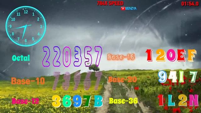 (Base 8,10,12,16,20,36) Ripples 86,400 Seconds countdown timer alarm🔔Speed feeling смотреть онлайн