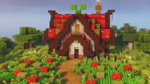 Клубничный домик в Майнкрафт! Супер постройки! Minecraft!