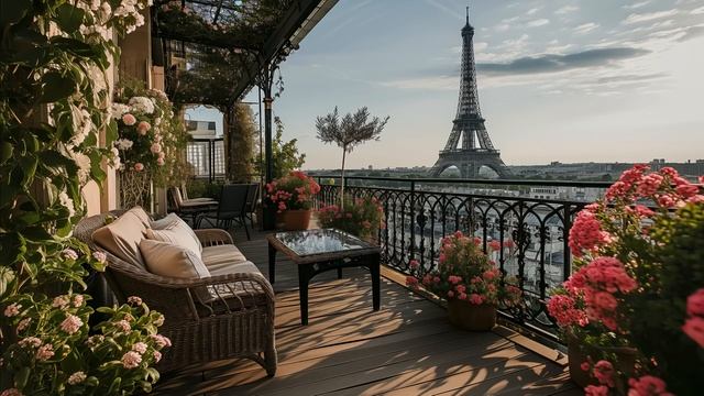 Романтическая музыка.Утро в Париже 🎷 🎹,очаровательные французские мелодии, плачущий аккордеон смотреть онлайн