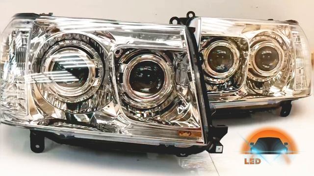 Toyota Land Cruiser 100 светодиодный комплект фар смотреть онлайн