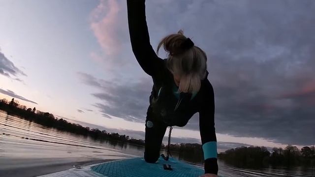 Pilates On The SUP On Our Beautiful Mere