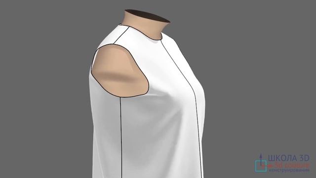 Азы конструирования одежды. Приёмы моделирования. Убираем нагрудную вытачку-1. смотреть онлайн
