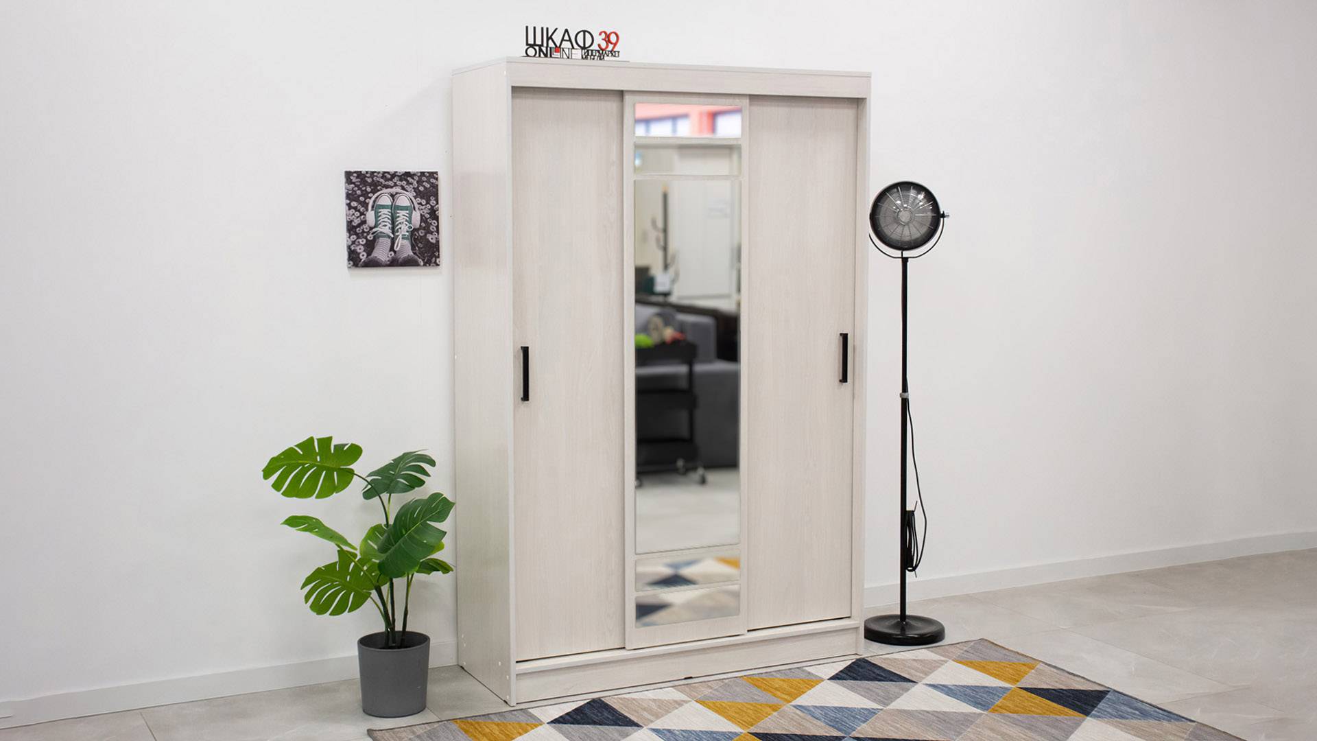 Тео ШКК-02 Шкаф-купе Ясень белый смотреть онлайн