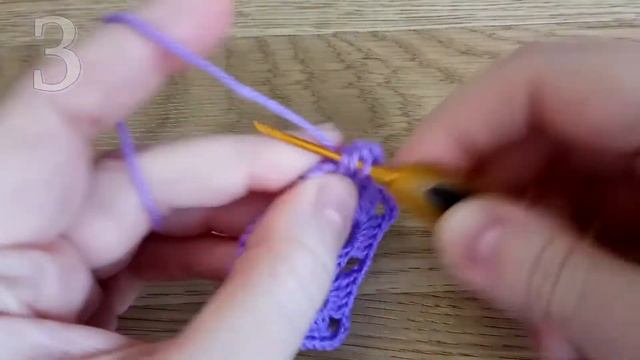Простой Квадратный МОТИВ крючком для Начинающих