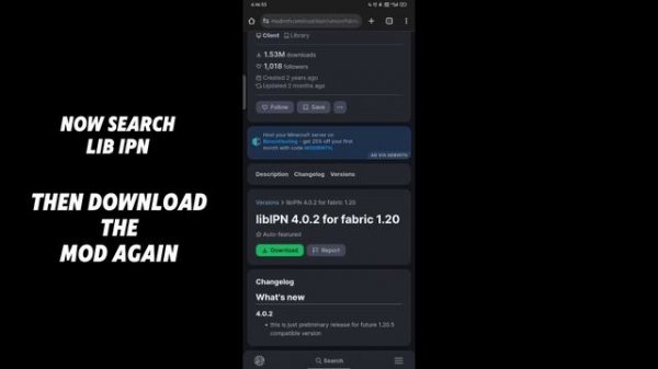 How to download inventory profile next for pojav launcher