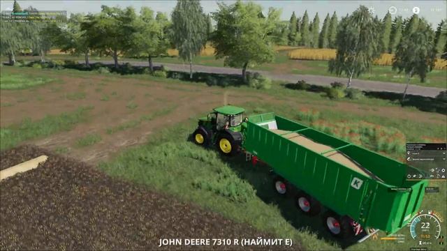 Fs19, FS-22, Farming Simulator, #7-FS19 Золотой Колос (Golden Spike). TIMELAPSE. Прохождение+руль! смотреть онлайн