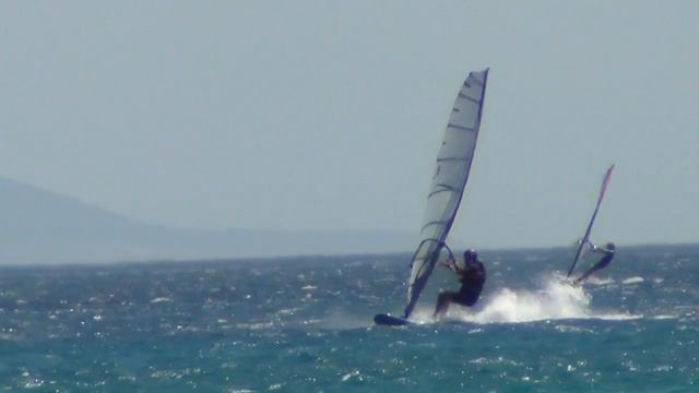 Amazing SPIN OUT- CAVITATION windsurfing , with catapult - Vassiliki , Lefkada смотреть онлайн