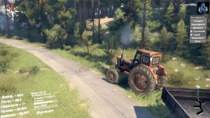 SpinTires T-40 AM Tractor Off-road Test