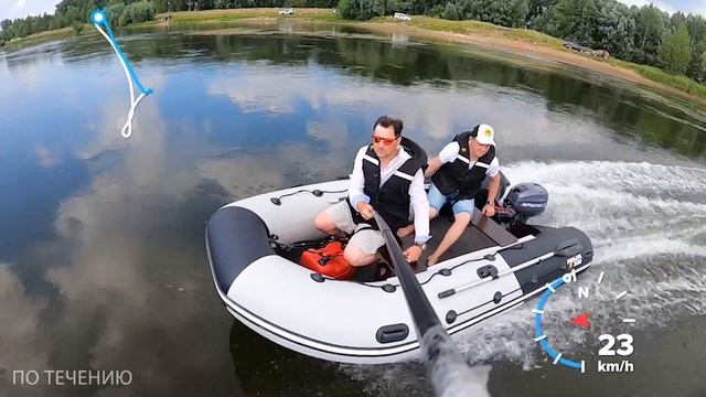 Ривьера Максима 3600 СК на моторе 9,9 (15) | О лодке | Замер скорости смотреть онлайн