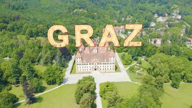 Inscription on video. Graz, Austria. Eggenberg Palace (Schloss Eggenberg) - the largest aristocrati смотреть онлайн