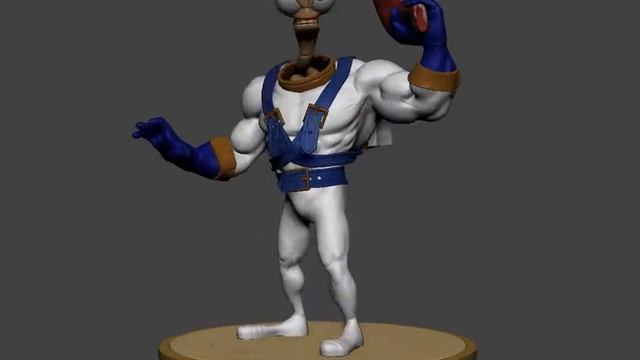 Earthworm Jim - Zbrush sculpture смотреть онлайн