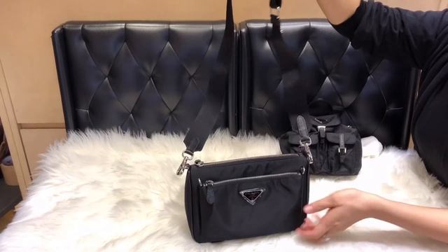 Prada 細款袋推介 | Nylon Mini Backpack vs Shoulder Bag смотреть онлайн