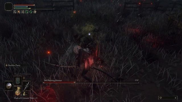Elden Ring - Level 1 vs Bell Bearing Hunter (Caelid) (Serpentbone Blade, Buckler) - strange victory смотреть онлайн