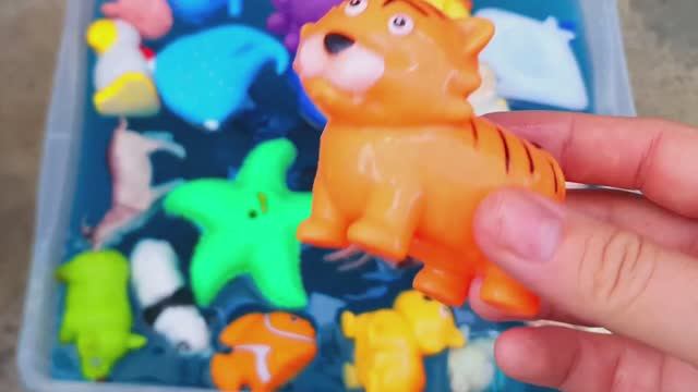 Животные для детей. Учим названия и звуки животных. Лев, слон, акула, тигр, панда, собака, кошка, кр смотреть онлайн