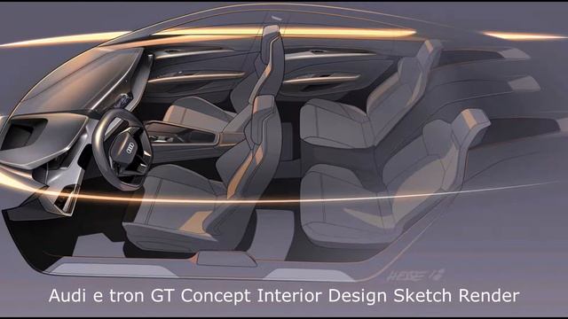 Audi e-tron GT Concept: design sketches * A&T Design смотреть онлайн