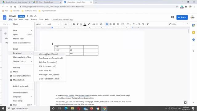 How to Convert Google Doc to Word Document смотреть онлайн