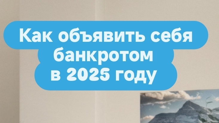 Как объявить себя банкротом в 2025 г
